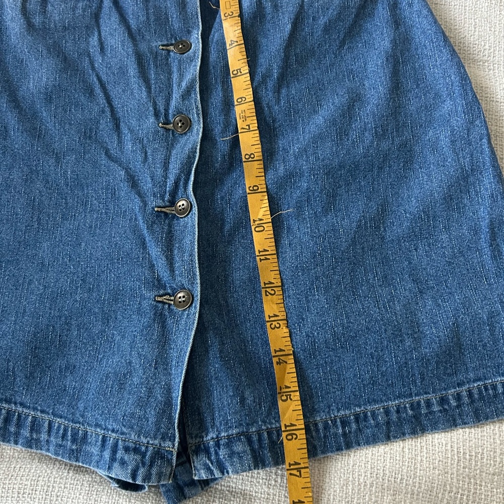 Vintage 90’s Blue Button-Front Denim Skort - Picture 5 of 7